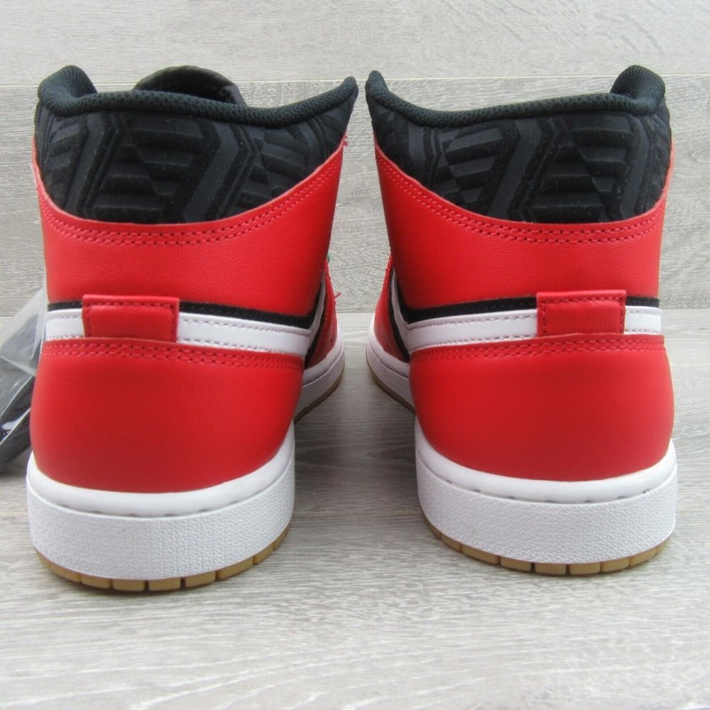 Air Jordan 1 Mid SE Christmas Black Red Sneakers Mens Size 14 NEW - Picture 8 of 16